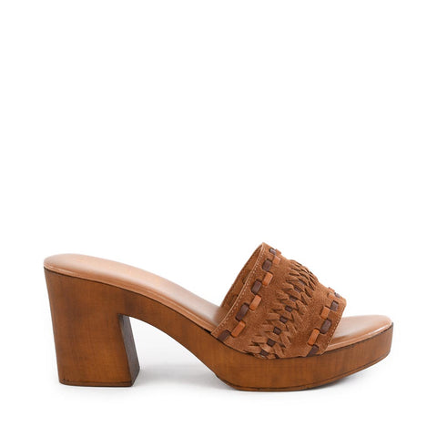 platform sandals leather wood sandals
