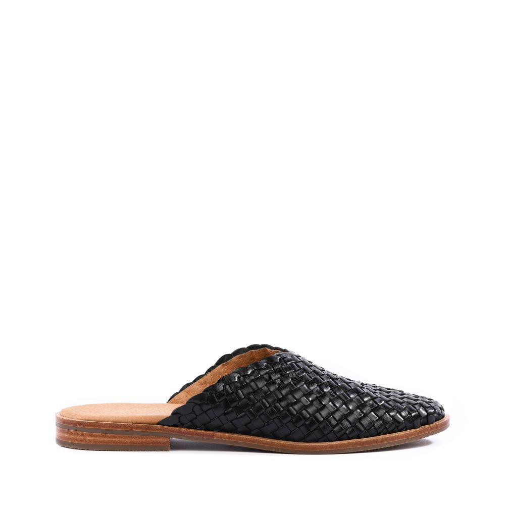 Woven mule shop slides